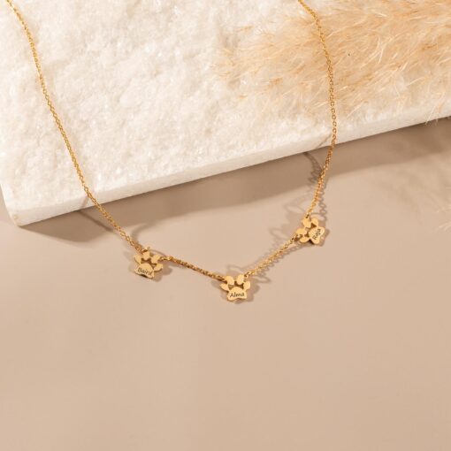 Personalized Paw Print Necklace - Custom Name Dog Cat Paw Necklace - Pet Memorial Jewelry - Item for Pet Lovers - Image 4