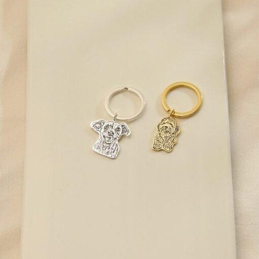 Personalized Pet Photo Keychain - Custom Engraved Dog Cat Memorial Keyring - Pet Loss Item for Mom - Christmas Item for Pet Lovers - Image 4