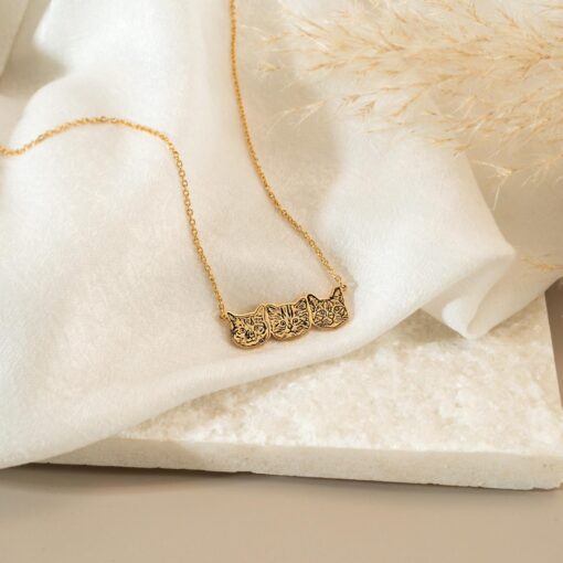Personalized Pet Portrait Necklace - Custom Engraved Dog Cat Photo Memorial Jewelry - Pet Loss Item for Pet Mom - Image 4