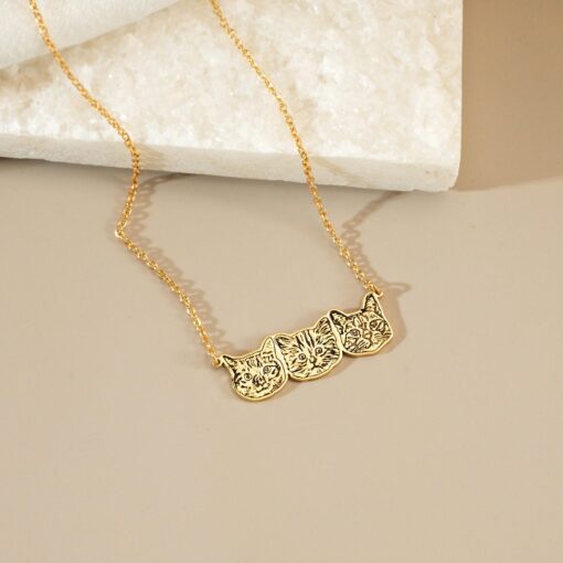 Personalized Pet Portrait Necklace - Custom Engraved Dog Cat Photo Memorial Jewelry - Pet Loss Item for Pet Mom - Image 5